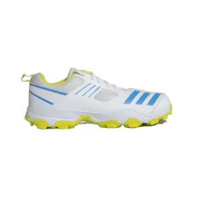 Adidas Men's Crihase Cricket Shoe (White/Blue/Acid Yellow)