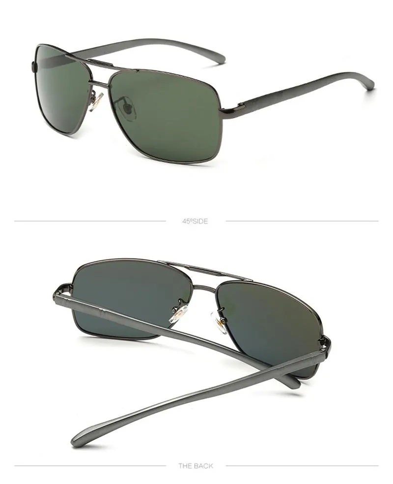 Aluminum Magnesium Polarized Men's Sunglasses with Mirror Coated Lens