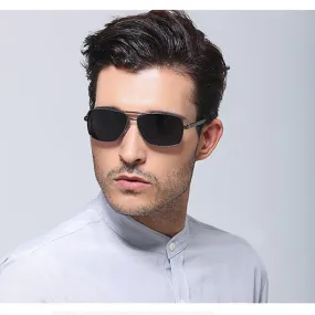 Aluminum Magnesium Polarized Men's Sunglasses with Mirror Coated Lens