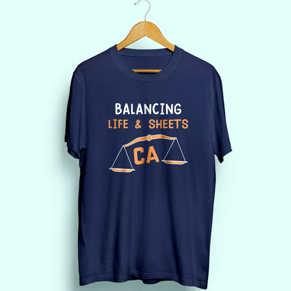 Balancing Life & Sheets Half Sleeve T-Shirt