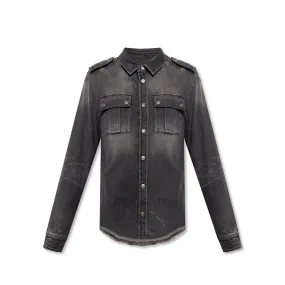 Balmain - Camicia in cotone e denim