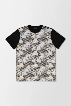 Billionaire White/Gold SS Palms Round Neck T-Shirt