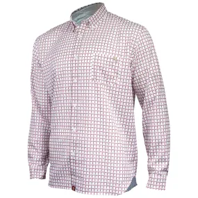 College Plaids Men's FSU Spear Long Sleeve Button-Up Shirt with Embroidered FSU Logo - White