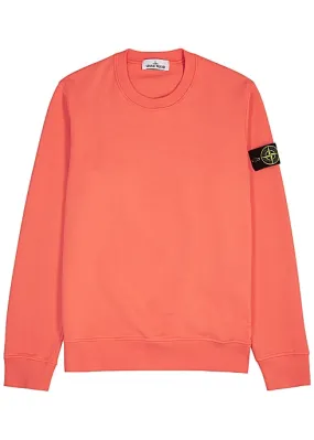 Coral logo cotton sweatshirt