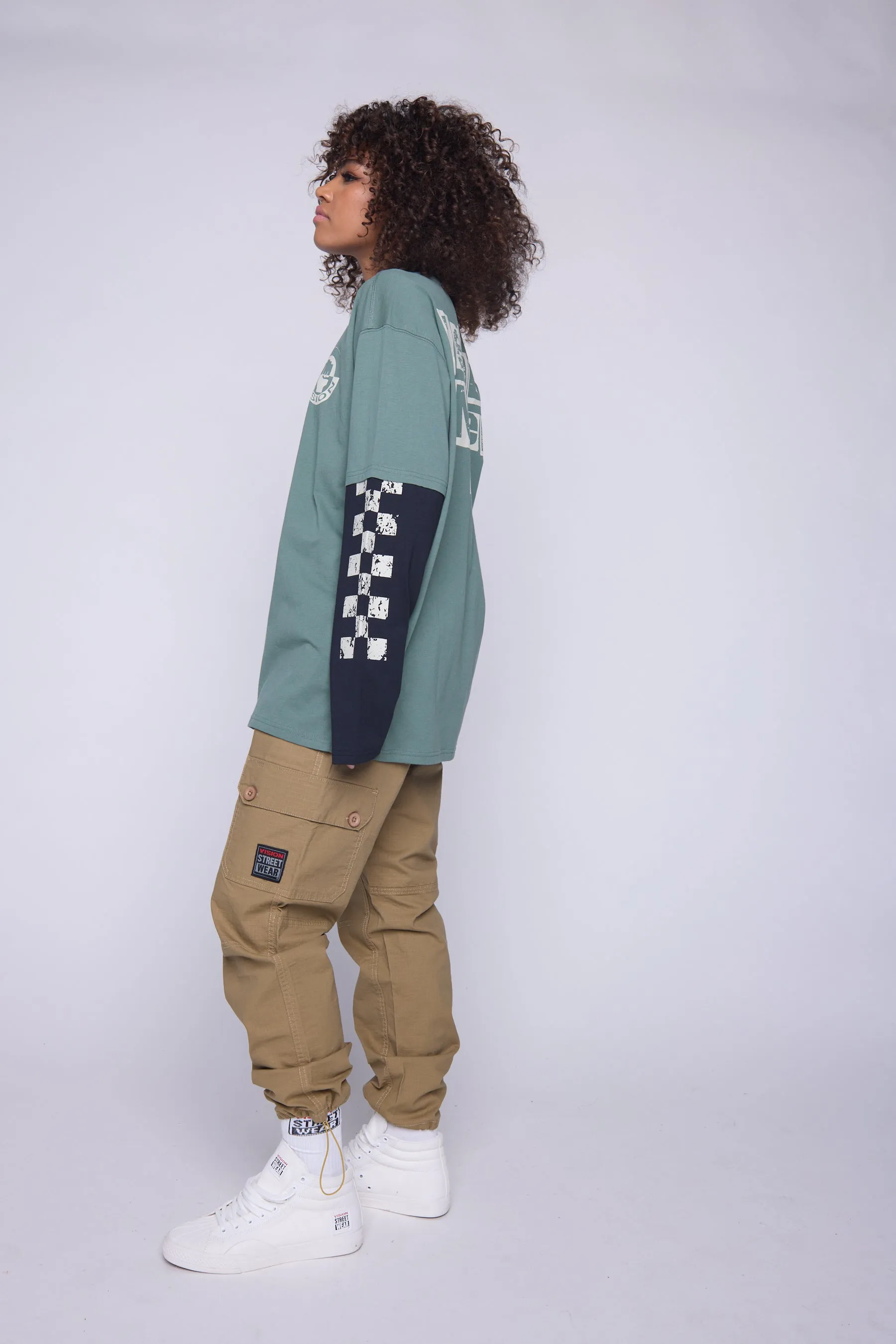 Crew Neck Full Long Sleeve Fooler - Moss