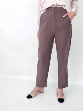 Jada - Taupe Front Pocket Pleated Slacks