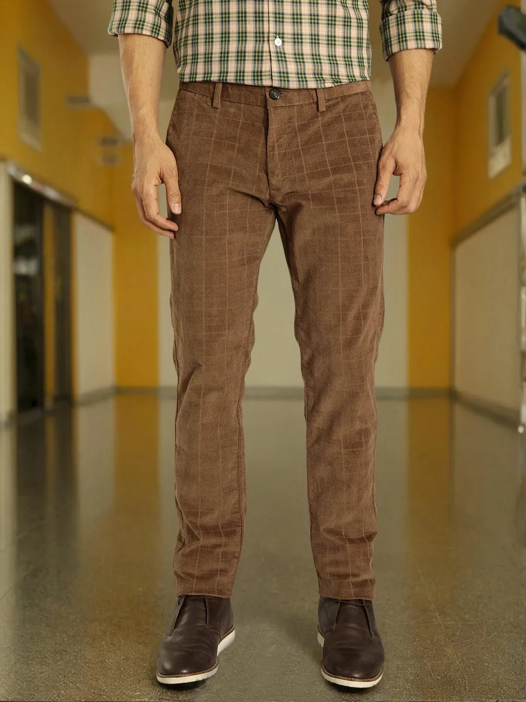 Men Brooklyn Fit Cotton Stretch Trouser