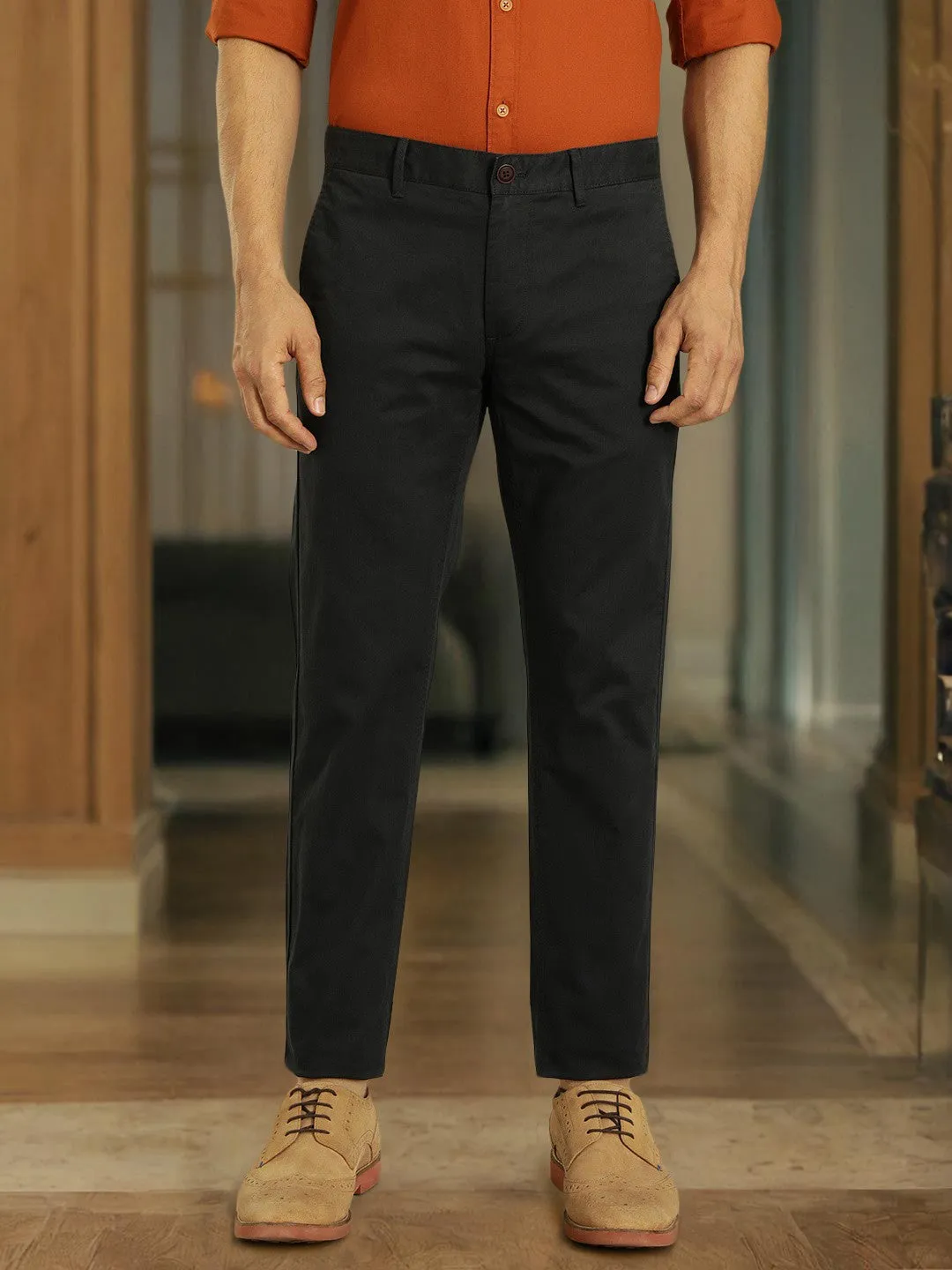 Men Brooklyn Fit Cotton Stretch Trouser