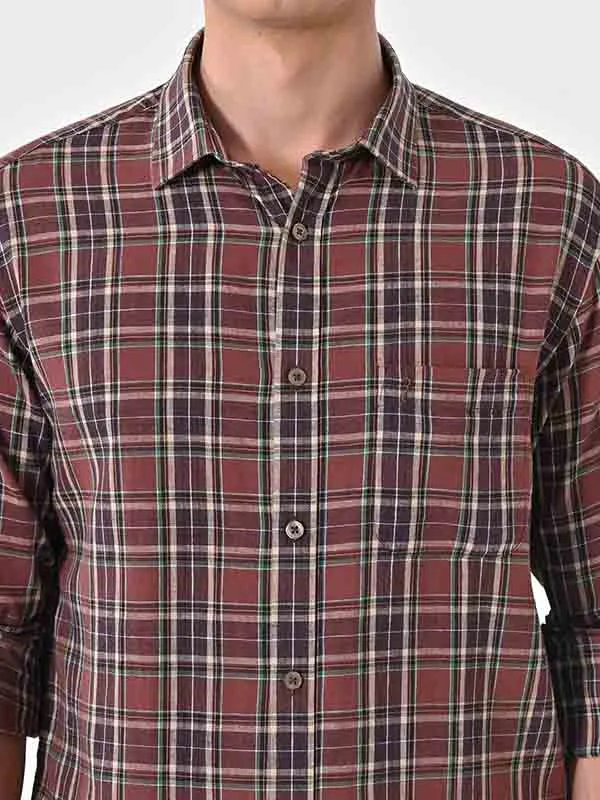 Men Checked Full Sleeve Cotton Shirt