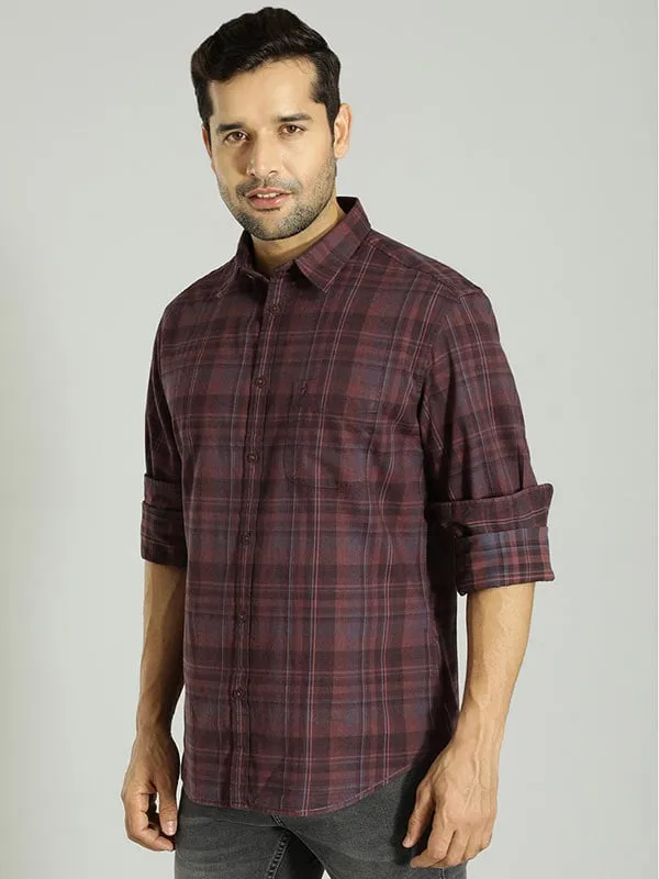 Men Checked Full Sleeve Cotton Shirt