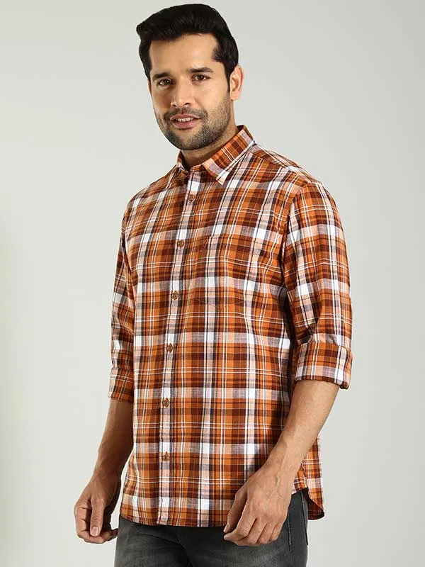 Men Checked Full Sleeve Cotton Shirt