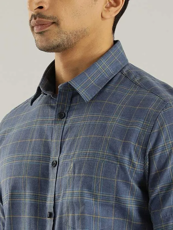 Men Checked Half Sleeve Cotton Shirt