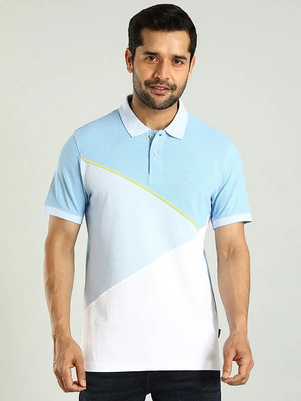 Men Color Block Polo T-Shirt