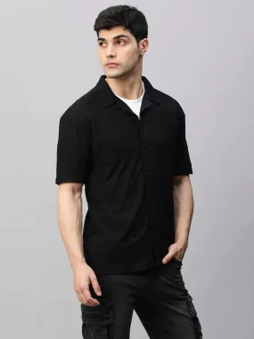 Mens Half Sleeve Resort Shirt - Black