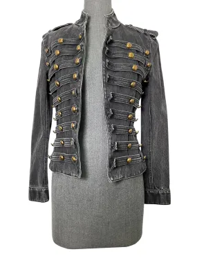 SAINT LAURENT Denim Military Court Jacket Size XS