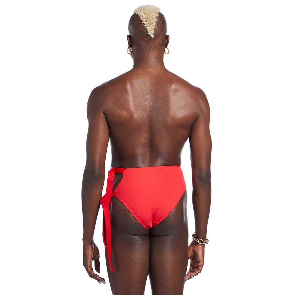 Sol Bottom (Wide) - Red Ribbed