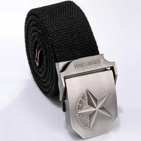 Solid Color Star Design Men Belt